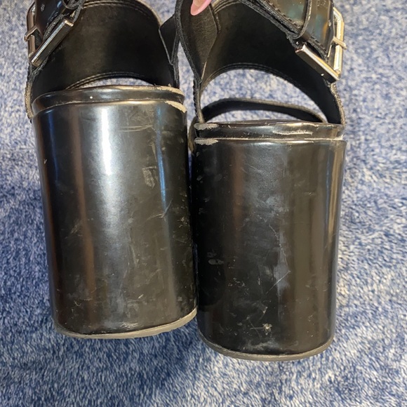 Paruolo platforms 3.5 inches sandals in black size 8 - Picture 5 of 7